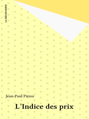 cover image of L'Indice des prix